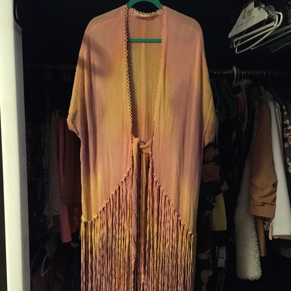 Jen’s Pirate Booty January kimono Sunset tie dye